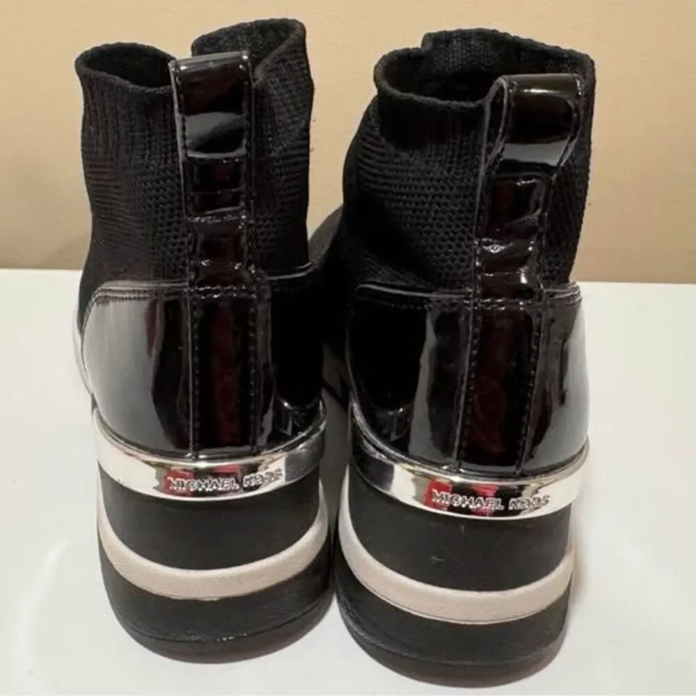 Michael Kors Skyler Knit Wedge Sneakers, Size 6.5